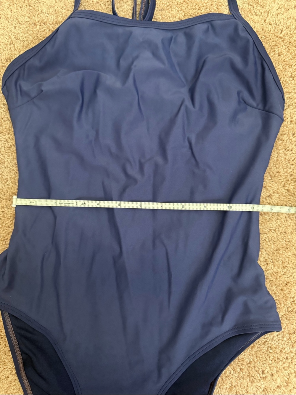 TEMPT ME Navy Blue Athletic Racerback One Piece Swimsuit - Size S - Picture 8 of 9